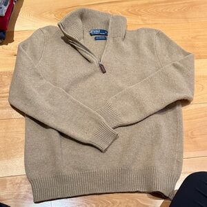 Polo by Ralph Lauren Men's Beige Zip-Up Sweater